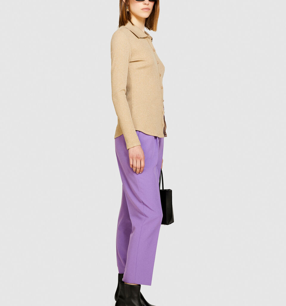 Solid color joggers - women's joggers - Lilac | Sisley image number 2